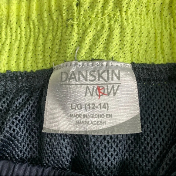 Danskin Now Green Black Elastic Waistband Leg Zipper Pull On Track Pants Size L - Picture 3 of 9